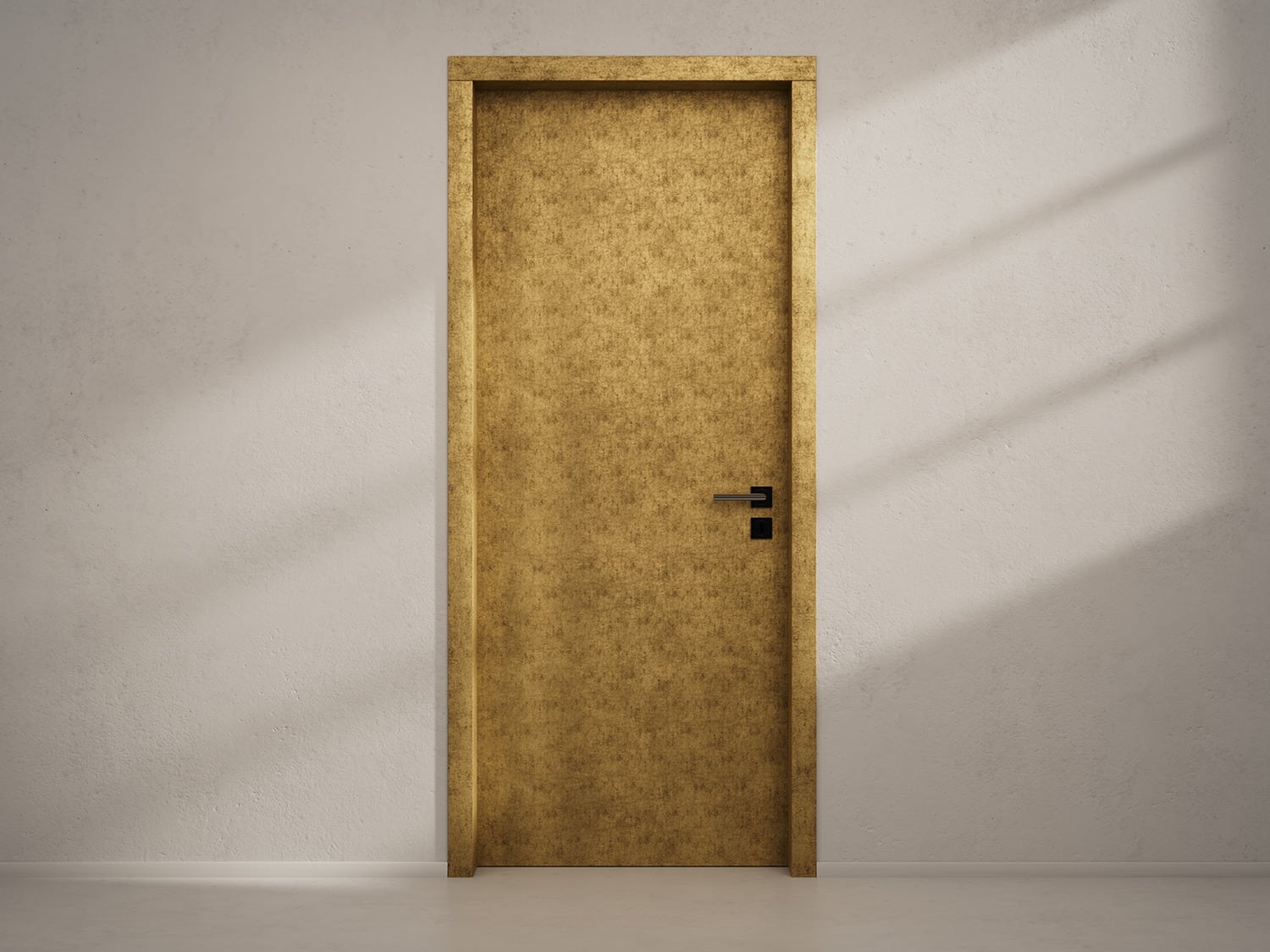 Door with material