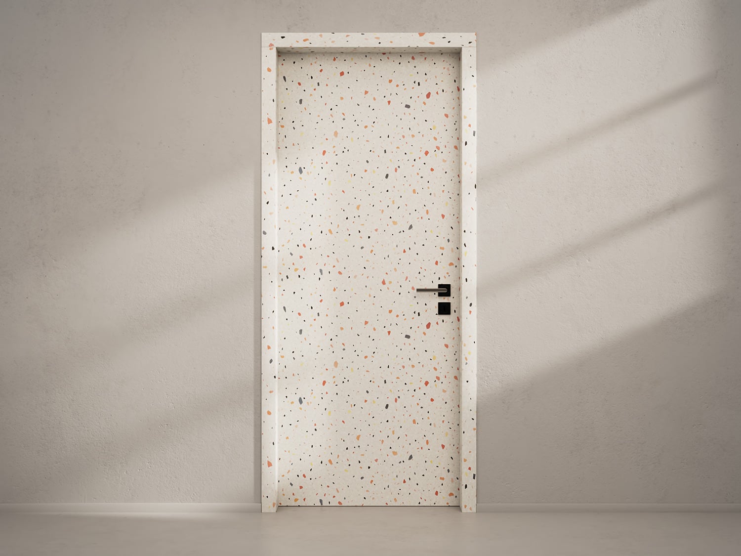 Door with material