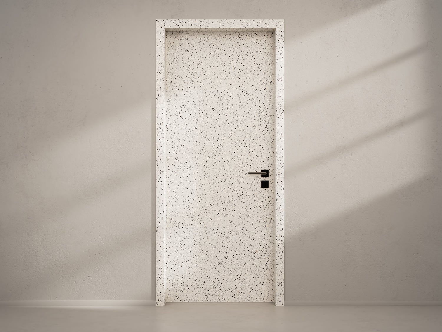 Door with material