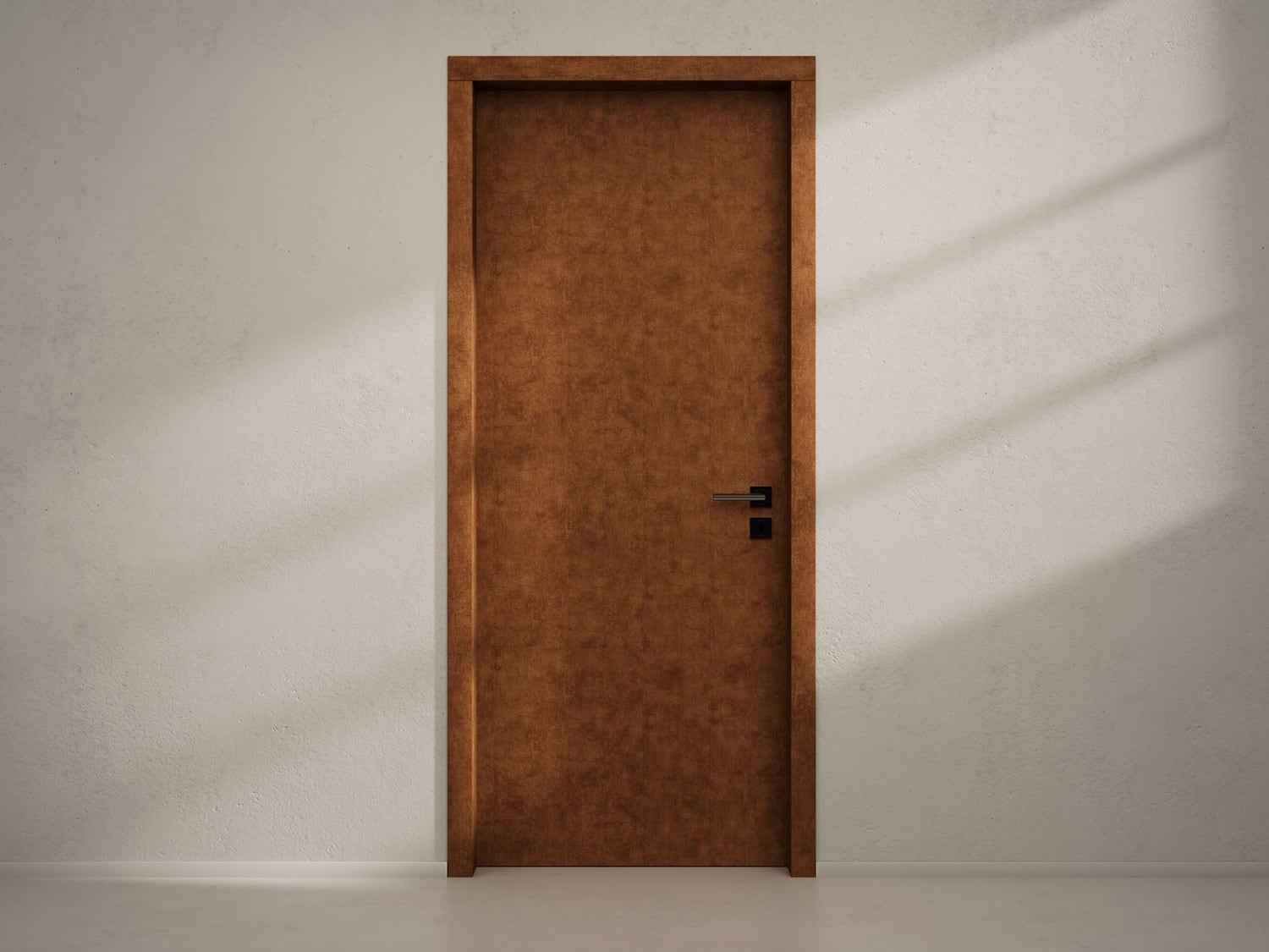 Door with material