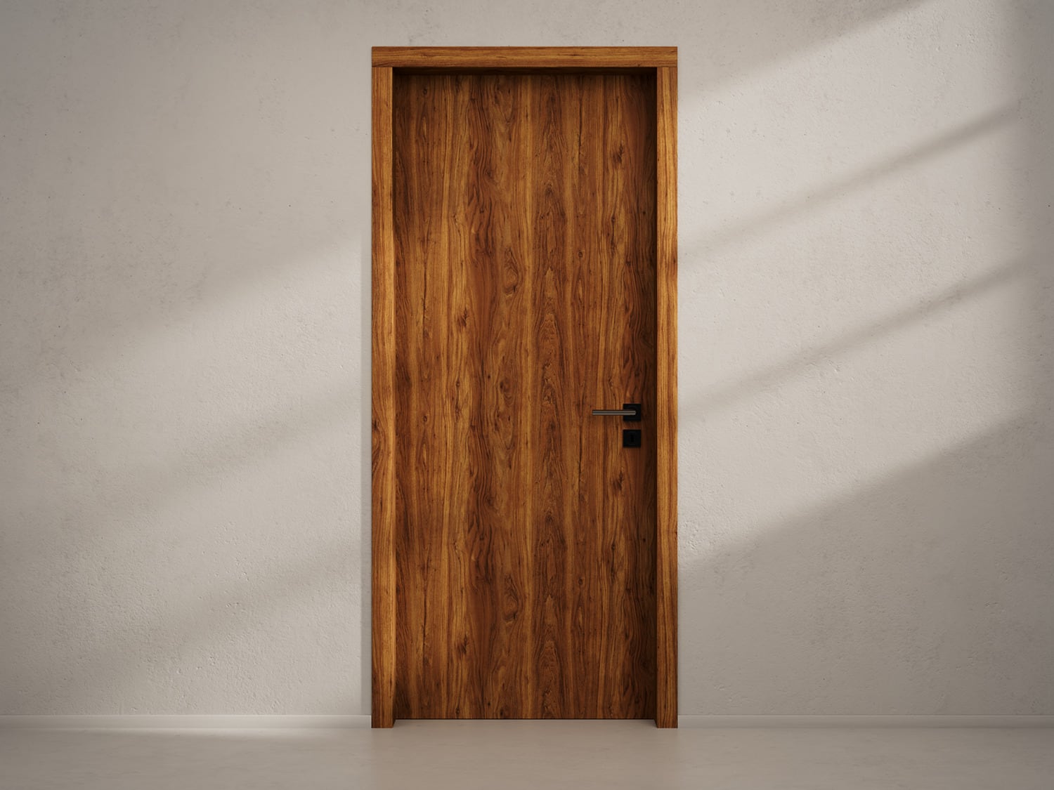 Door with material