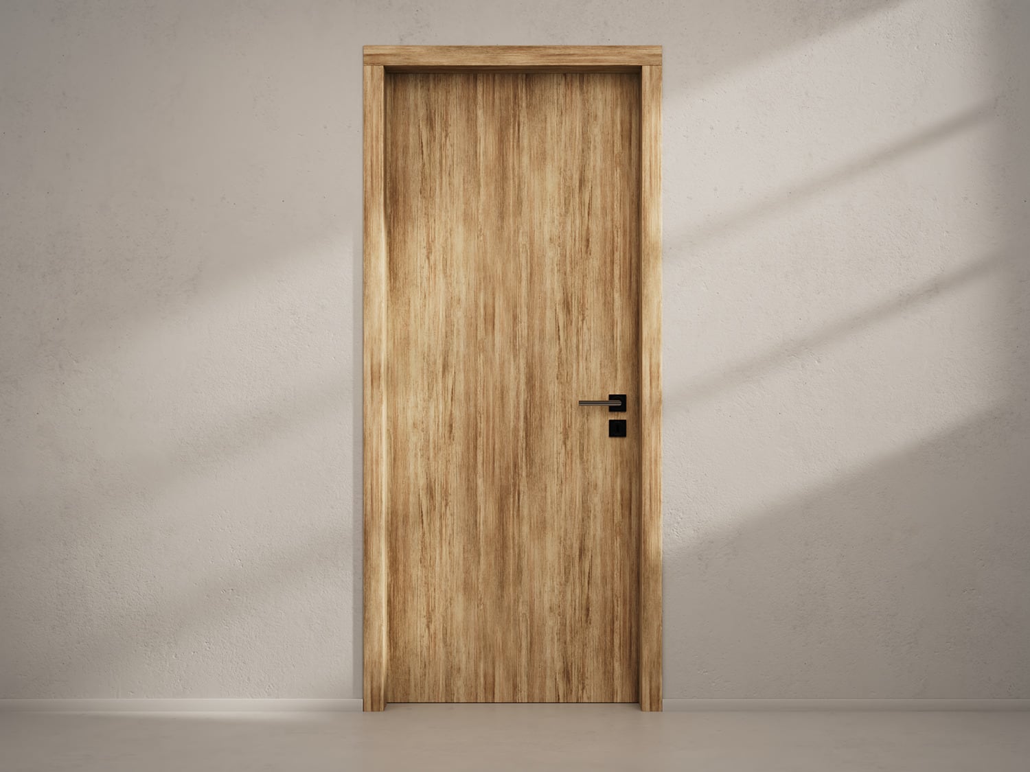 Door with material