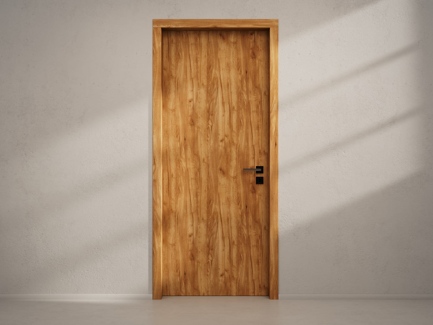 Door with material