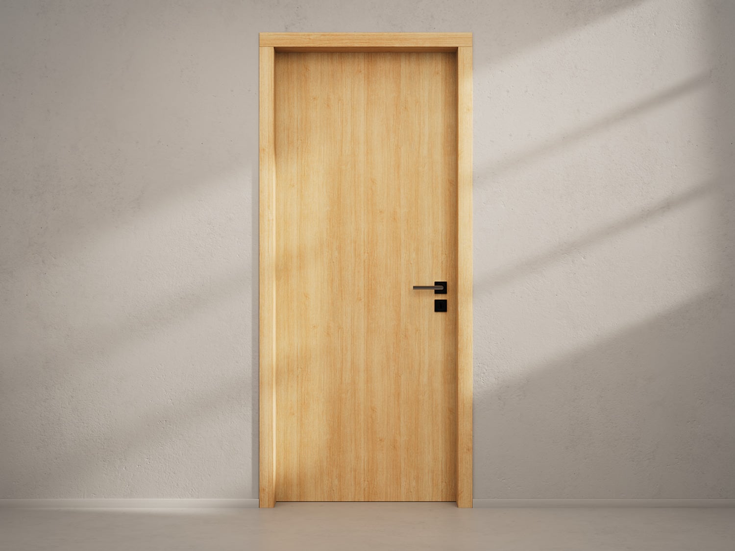 Door with material