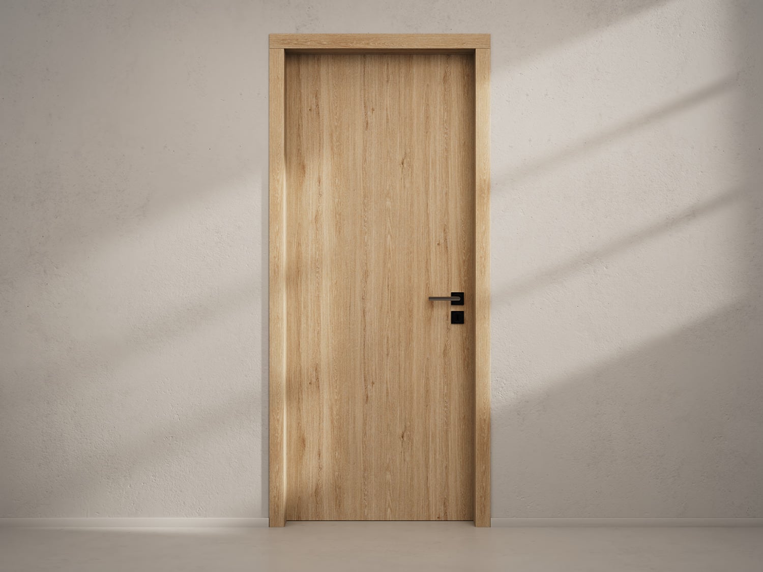 Door with material