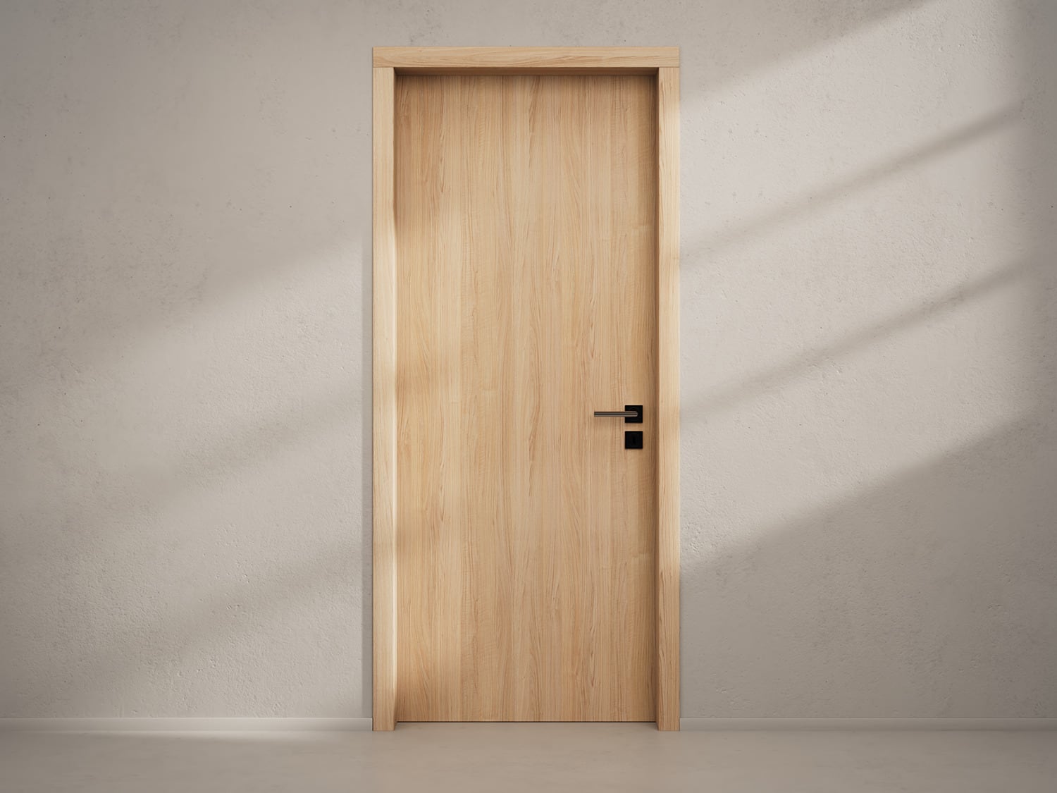 Door with material