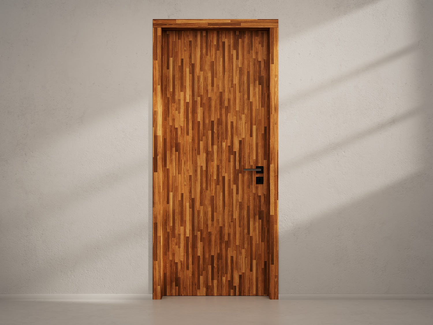 Door with material