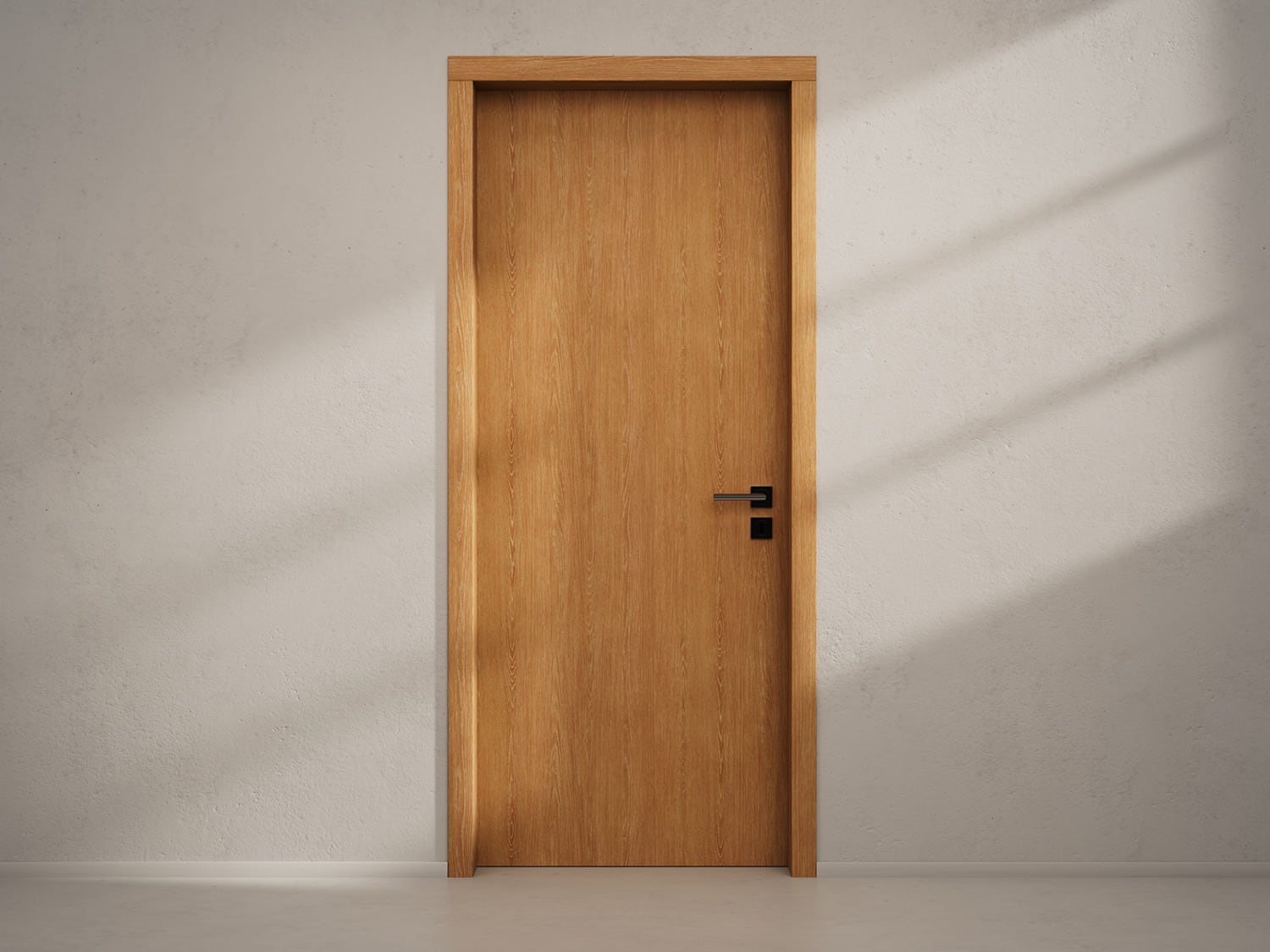 Door with material